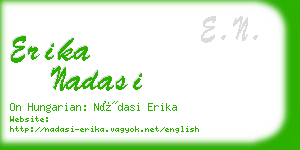 erika nadasi business card